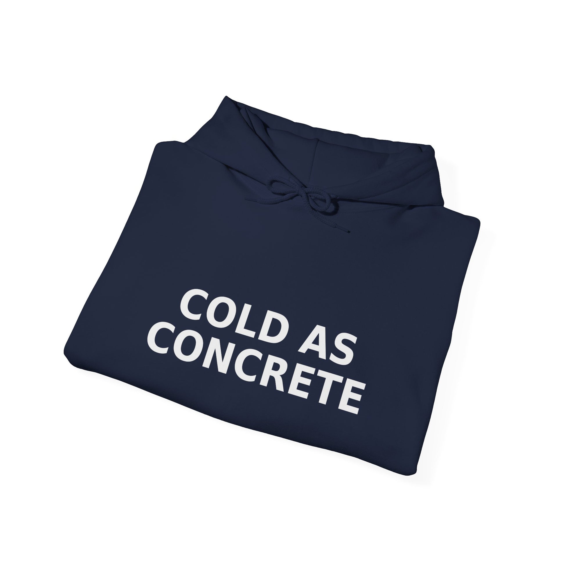Cold As Concrete™ Heavyweight Graphic Hoodie – Distressed Blue-Collar Work Hoodie