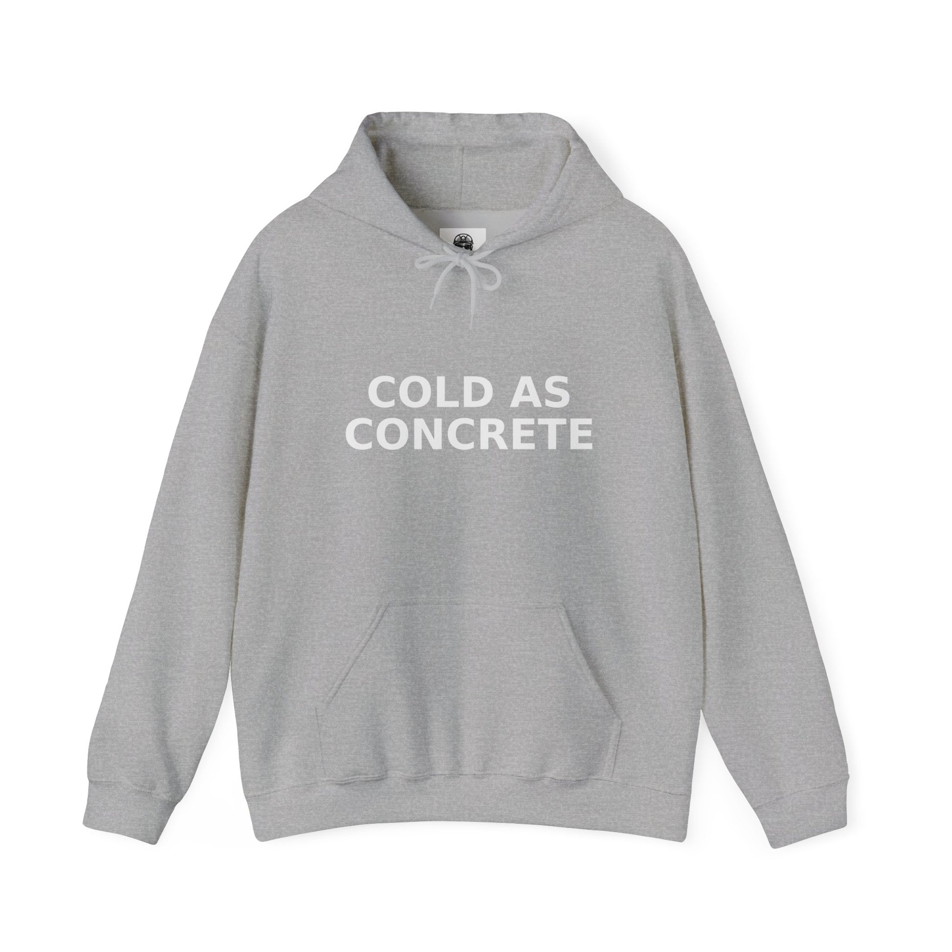 Cold As Concrete™ Heavyweight Graphic Hoodie – Distressed Blue-Collar Work Hoodie