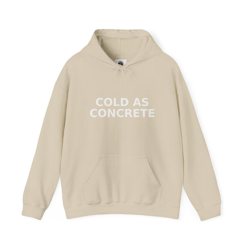Cold As Concrete™ Heavyweight Graphic Hoodie – Distressed Blue-Collar Work Hoodie