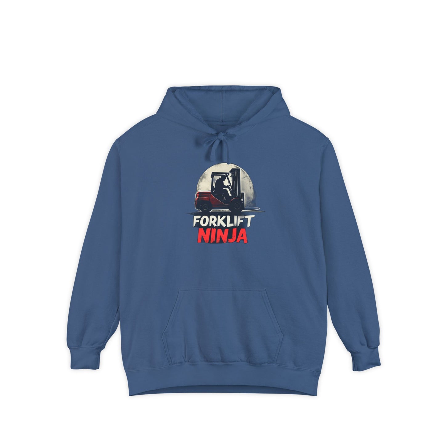 Hoodie - 'Forklift Ninja' Precision and Skill T-Shirt - True Navy