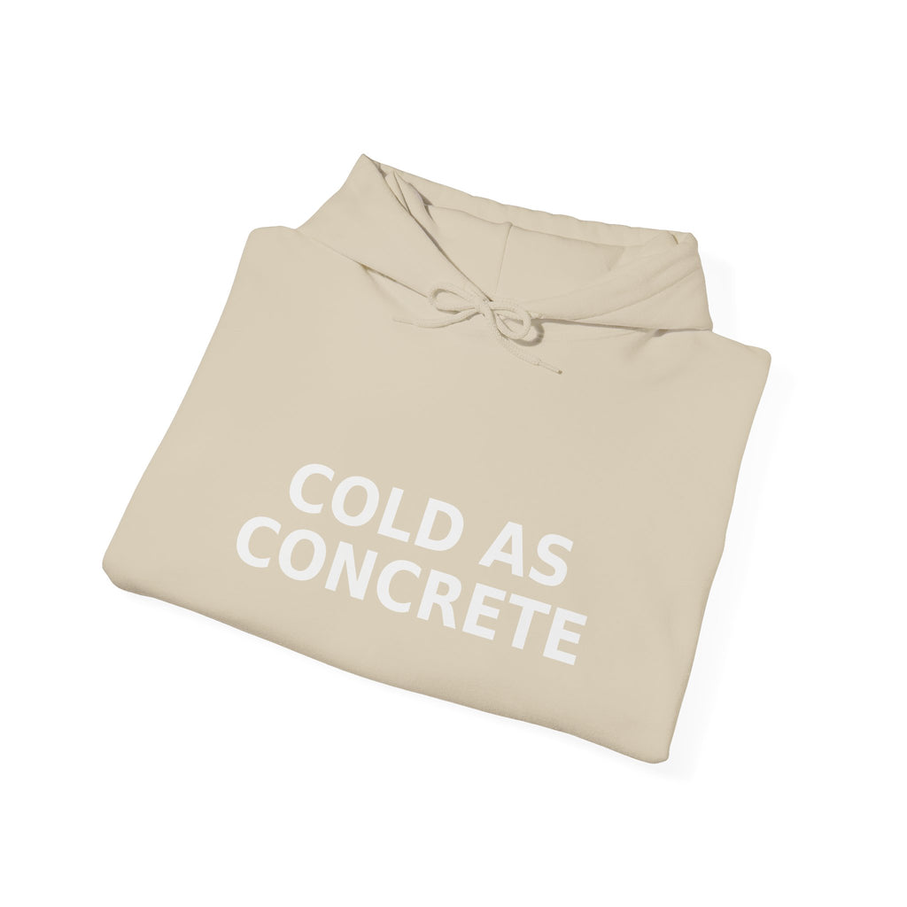 Cold As Concrete™ Heavyweight Graphic Hoodie – Distressed Blue-Collar Work Hoodie