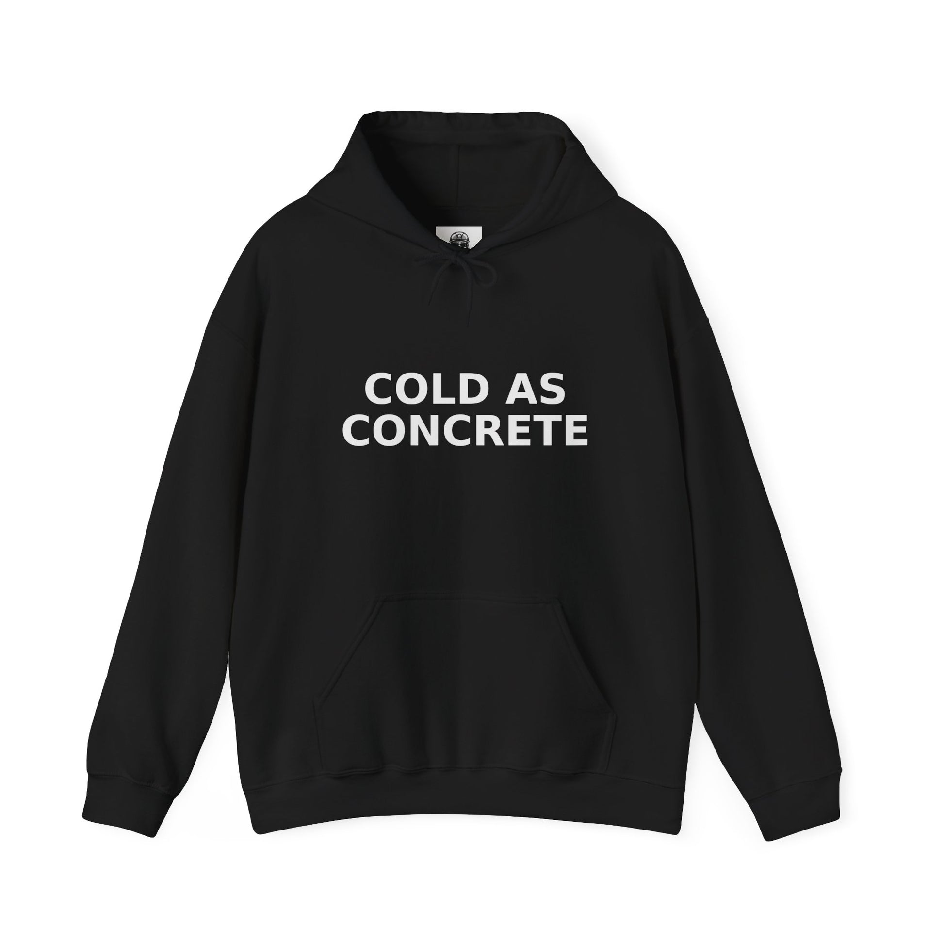 Cold As Concrete™ Heavyweight Graphic Hoodie – Distressed Blue-Collar Work Hoodie