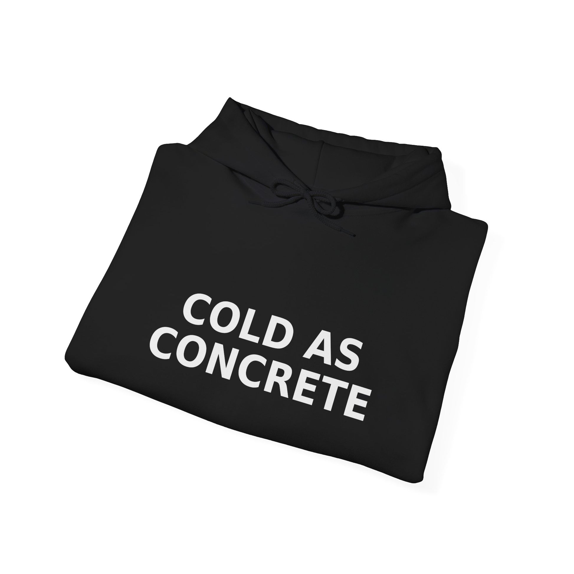 Cold As Concrete™ Heavyweight Graphic Hoodie – Distressed Blue-Collar Work Hoodie