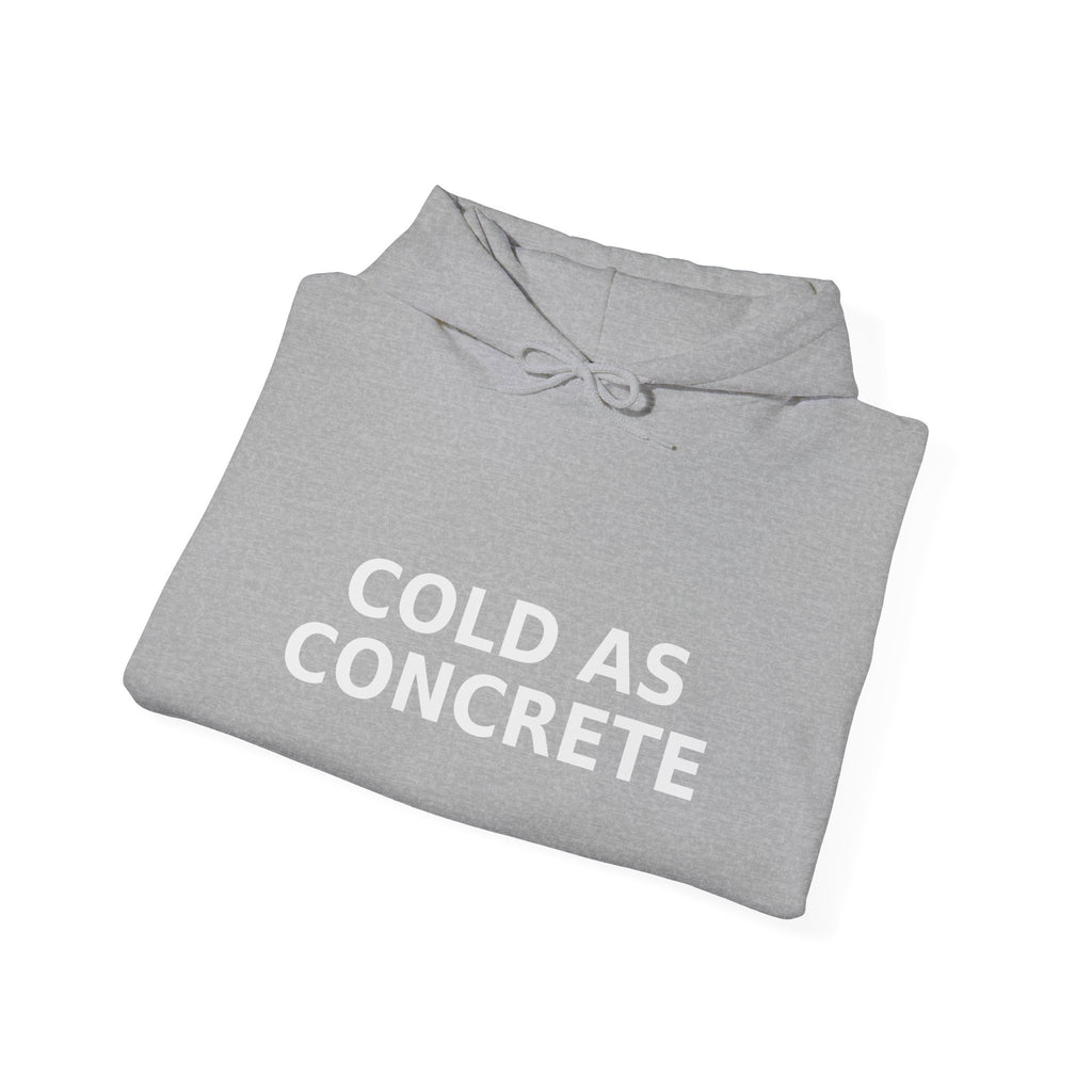 Cold As Concrete™ Heavyweight Graphic Hoodie – Distressed Blue-Collar Work Hoodie